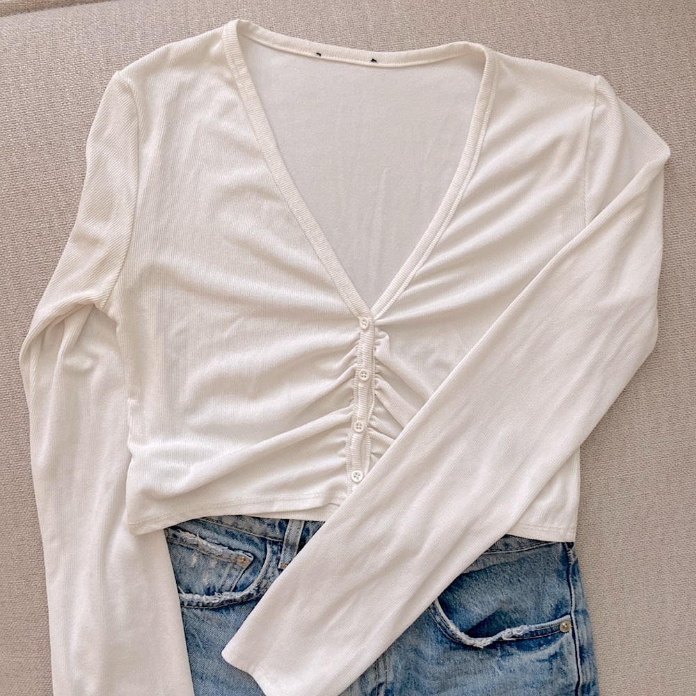 Brandy Melville White Crop Top